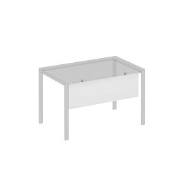 Экран стола защитный (ДСП) с кронштейнами для столов на МП2 120 Формула МП2 К. 812 белый премиум / серый - Фото предпросмотра