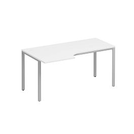 Стол эргономичный левый на металлокаркасе МП2 Формула МП2 К 197 белый премиум / серый - Фото предпросмотра