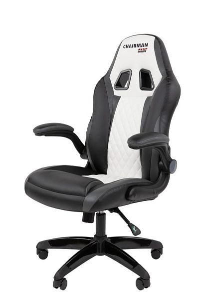 Кресло Chairman game 15 Россия экокожа черный/серый/белый - Вид 8