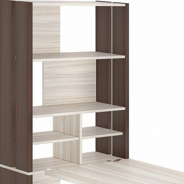 Стол компьютерный Домино Лайт СТЛ-ОВХ+С100Прям без тумбы Карамель/Шамони - Вид 4