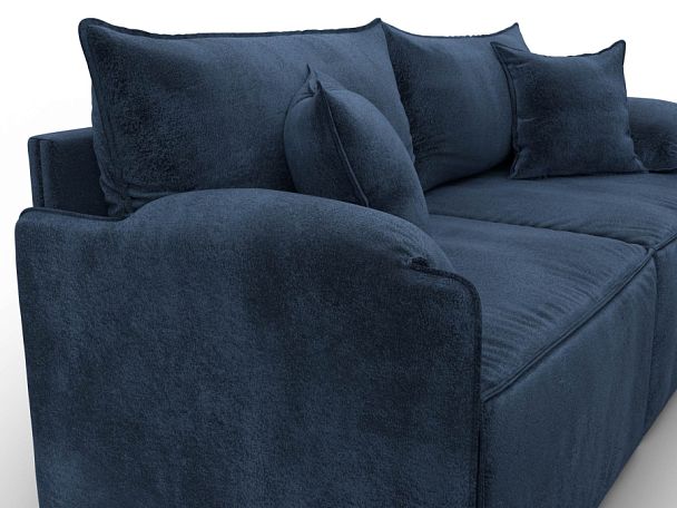 Диван прямой модульный Лига-106 Велюр синий - Вид 4