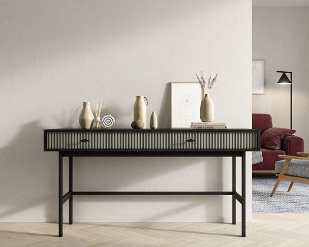 Консоль с двумя ящиками Emerson арт EM22/gray/L - Вид 5