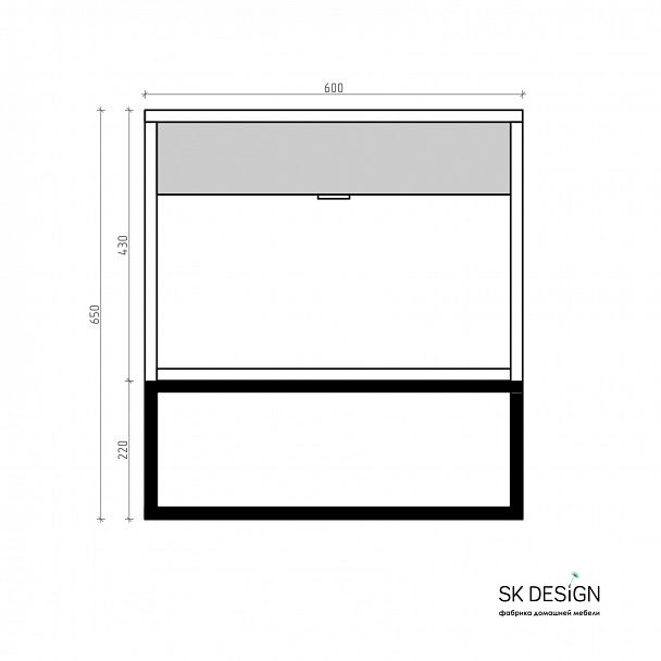 Тумба прикроватная "Tall" орех, эмаль - Вид 4