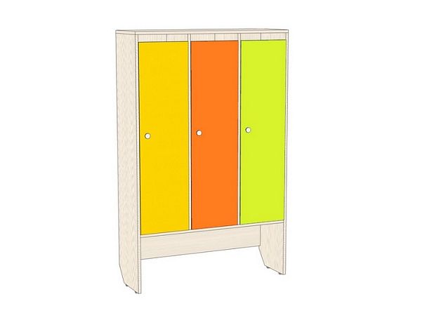 Шкаф детский 3-секционный для одежды Эконом ШЛД-003 - Вид 1