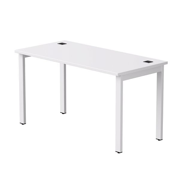 Стол прямой Everprof EVO на металлокаркасе 1380х670х755 мм Белый/Белый - Вид 1