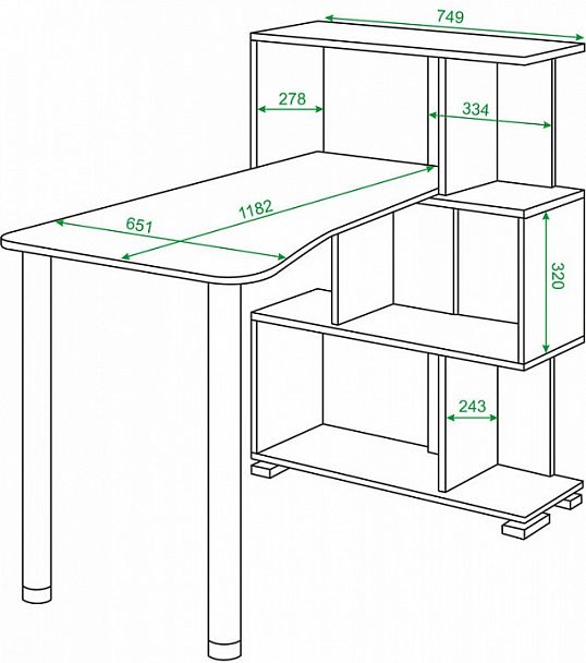 Стол компьютерный Домино СЛ-5-3СТ-2 Шамони - Вид 2