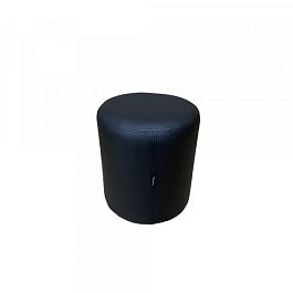 (lor-pk-bek) Пуф Лори круглый размер: d40 см, высота 45 см, черный Ecotex 3001 - Фото предпросмотра