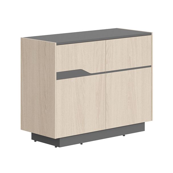 Тумба СФ-572101 Дуб светлый/Черный графит 1030х430х814 LINE - Вид 1