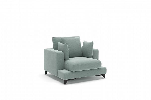 Oscar кресло рогожка голубой - Вид 2