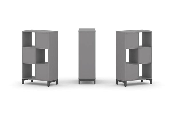 Стайл Проджект Набор стеллажа одностороннего, 3 яруса SN.NS-321 Серый Пепел/Металл Антрацит 754*400* - Вид 1