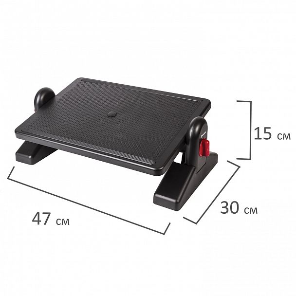 Подставка для ног BRAUBERG, офисная, 41,5х30 см, с фиксаторами, черная, 530364 - Вид 8
