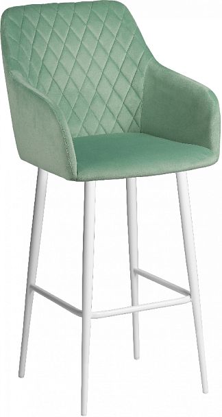 Барное поворотное кресло Барли К, Confetti aquamarine/белый - Вид 4