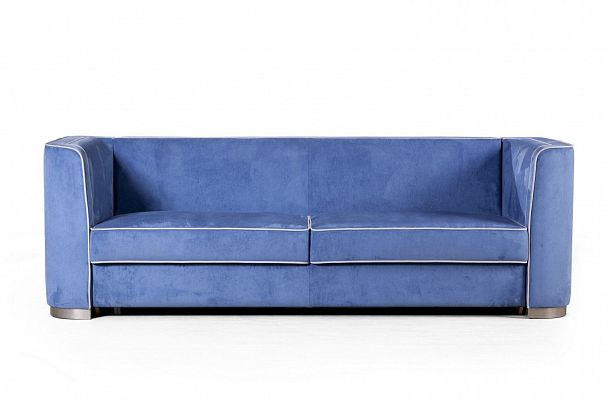Komo диван-кровать трехместный, велюр синий - Вид 11