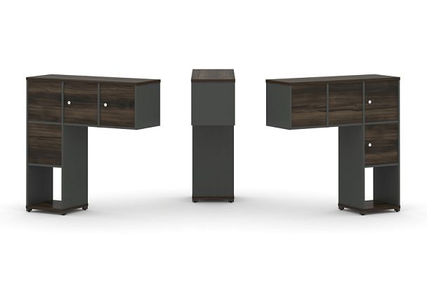 Concept Надставка низкая CN.DNN-002 Дуб Мали/Антрацит/Металл Антрацит 1099*365*1130 - Вид 1