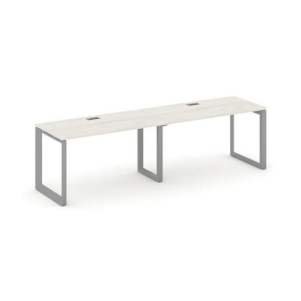 Style Project Next Рабочая станция односторонняя SN-59O.ORS-011 Дуб Наварра/Металл Серый/Серебро Заглушка 1960*700*750 - Вид 1