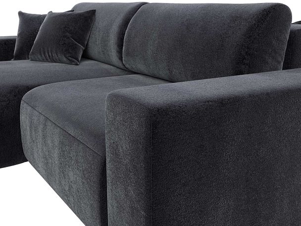 Диван угловой Лига-036 НПБ Классик левый угол Велюр серый - Вид 4