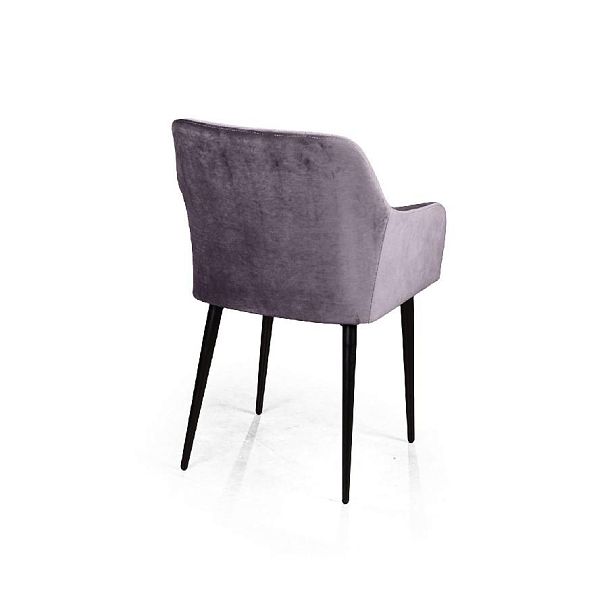 Стул с подлокотниками Robert, бархат серый 27 - Вид 6