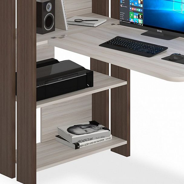 Стол компьютерный Домино Lite СТЛ-ОВ+С100Р Карамель/Шамони - Вид 4