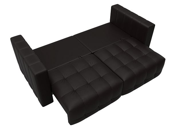 Диван прямой Лига-052 НПБ Экокожа коричневый - Вид 9