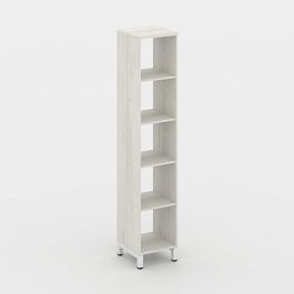 Стайл Проджект Каркас стеллажа 5 яр. SN.KS-510 Дуб Наварра/Металл Белый 387*400*1982 - Фото предпросмотра