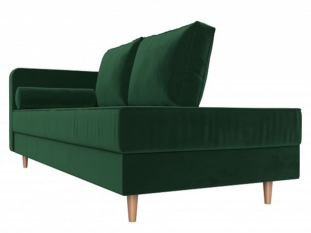Кушетка Прайм левый (полностью велюр зеленый) - Вид 3