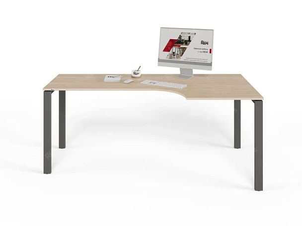 UNITY РМСУ9-18R ДУБ СОНОМА Стол на металлокаркасе угловой правый 1800х900х750 - Вид 2