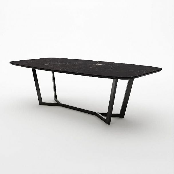 Стол овальный Mercedes 200, керамика черная - Вид 1