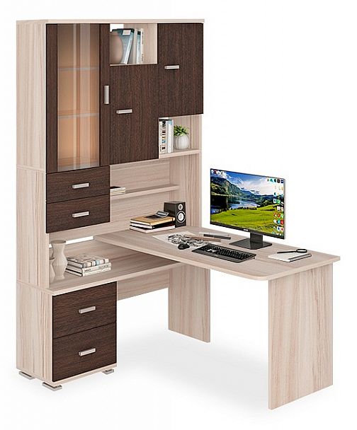 Стол компьютерный Домино СР-620/140 Венге/Карамель левый - Вид 1