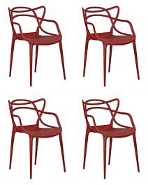 Набор 4 шт Стул обеденный DOBRIN MASTERS (кирпичный (R-05)) - Фото предпросмотра