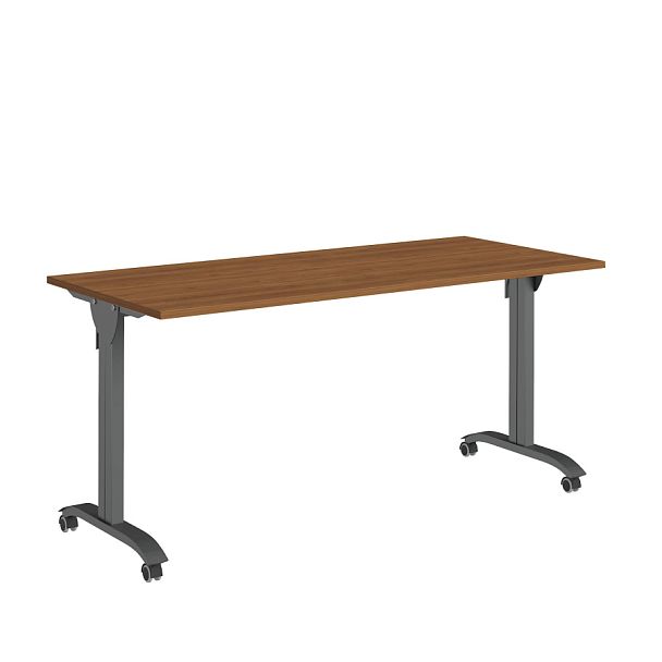 Стол мобильный складной Trend Metal 160x72x75 орех - Вид 1