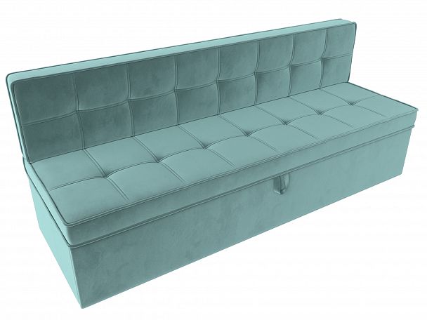 Кухонный диван Техас (полностью велюр бирюзовый) - Вид 5