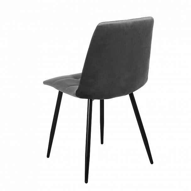 Стул "Чили-РФ" РФ-210 черные ножки, цвет серый велюр - Вид 5