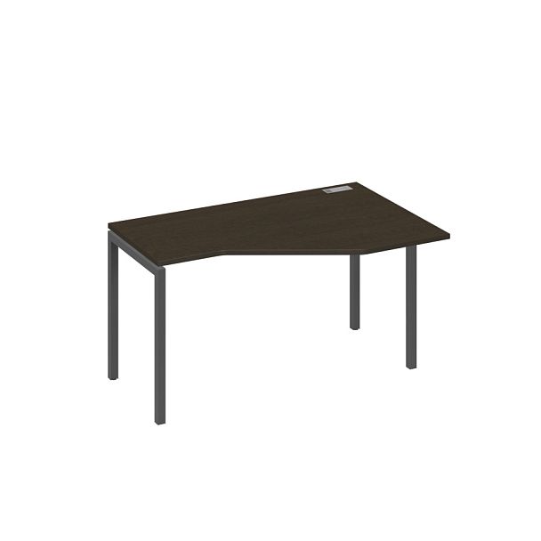 Стол эргономичный правый "Техно" на металлокаркасе DUE A4 А4 Б2 054 БП венге / металлокаркас антрацит - Вид 1