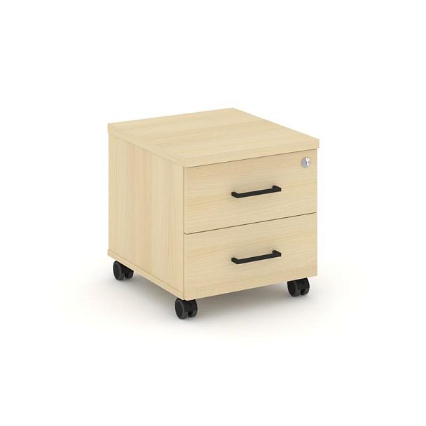 Стайл Проджект Тумба мобильная SN.TM-001 Акация Лорка/Черный Ручки 416*460*437 - Вид 1