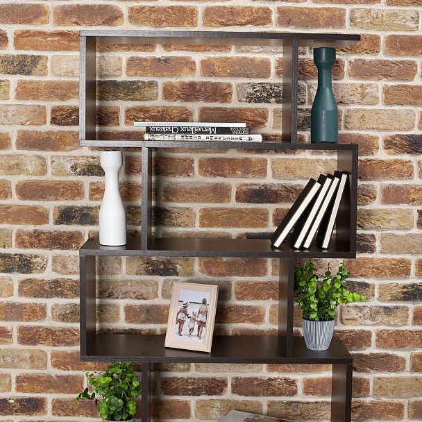 Стеллаж BRABIX "Scandi SH-008", 730х250х1760 мм, 6 секций, ЛДСП, венге, 641899, ЦБ013658-3 - Вид 15