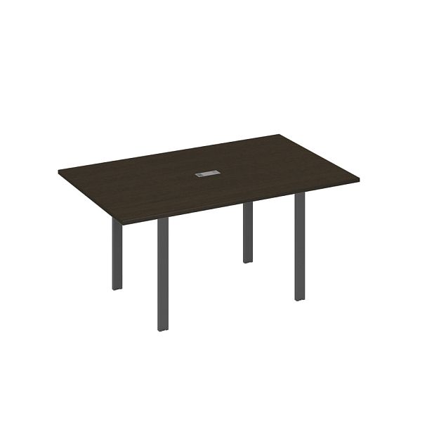 Стол 160 на металлокаркасе UNO переговорный A4 А4 Б1 121 БП венге / металлокаркас антрацит - Вид 1