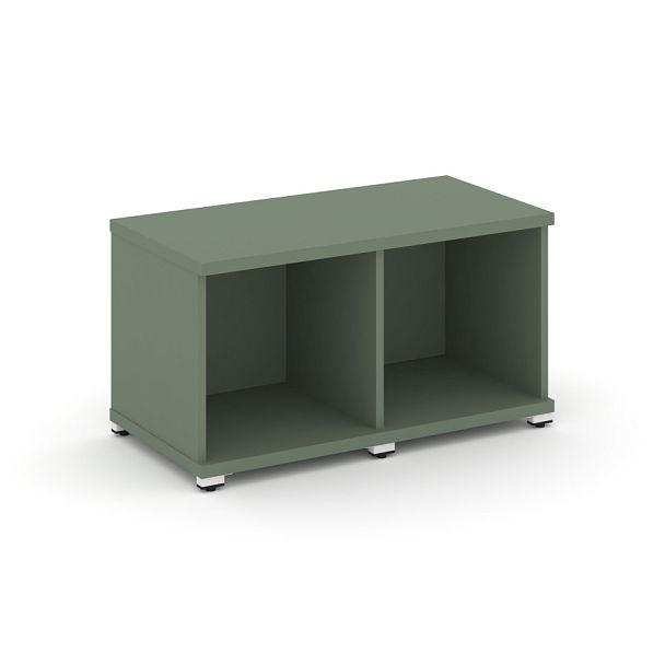 Concept Стеллаж 2 узкие секции, 1 ниша CN.STU-120 Кобо/Металл Белый 836*420*450 - Вид 1