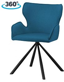 Стул на металлокаркасе поворотный Тантос Синий / черный - Фото предпросмотра