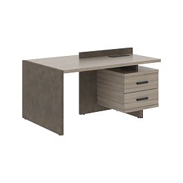 Стол СФ-531332 Дрифтвуд \Бетон чикаго тем\Графит 1600х961х840 WOOD&STONE - Фото предпросмотра