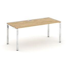 Style Project Direct Lux Стол письменный M-SN-6P.SR-025.M Тиквуд Светлый/Нержавеющая Сталь/Хром 1780*800*750 - Фото предпросмотра