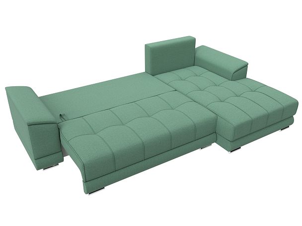 Диван угловой НордСтар правый угол Рогожка зеленый - Вид 8