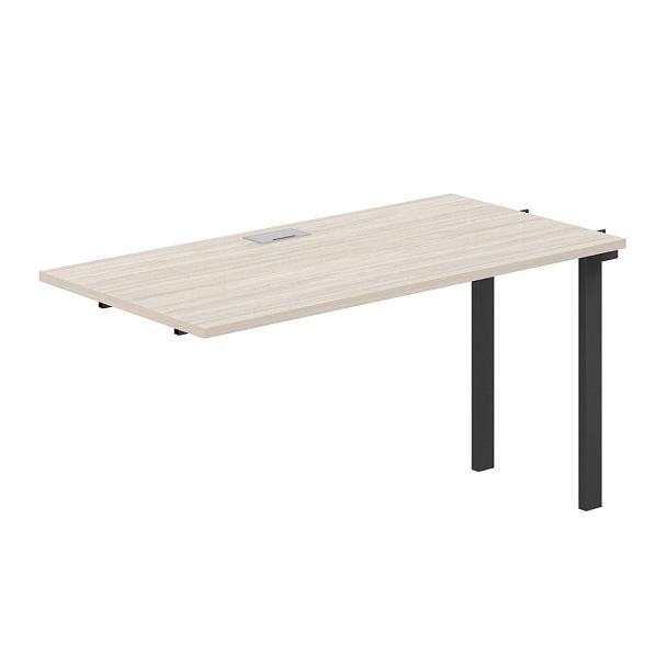 Секция  раб. станции Sigma s-b-s 3200х700х750 / профиль: 60х30 антрацит; столешница:  дуб светлый - Вид 1