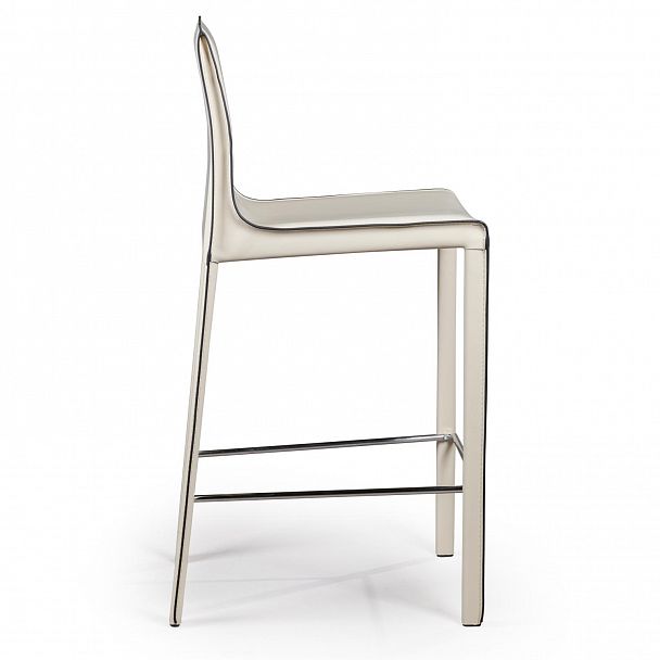 Стул полубарный Barrie, кожа бежевый - Вид 3