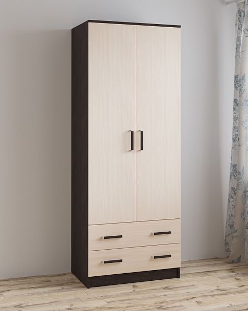 Шкаф комбинированный Лагуна-08 Б/З (2100х800х510) венге/дуб молочный - Вид 1