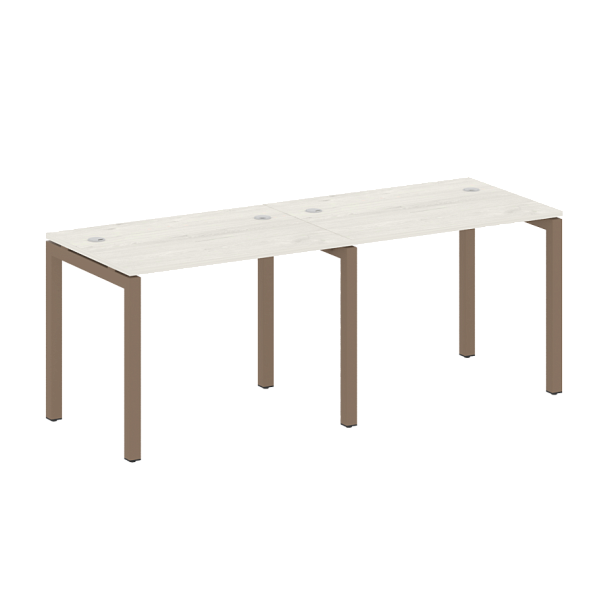 Metal System Quattro Р. ст. на 2 раб. места на П-образном м/к 50БП.СМ-2.1 Дуб наварра/Мокко металл 2000*720*750 - Вид 1