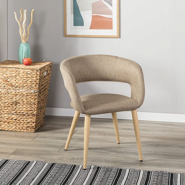 Кресло Hugs beige/нат.дуб - Вид 7