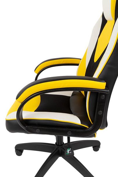 Кресло Chairman game 17 Россия экокожа черный/желтый/белый - Вид 12