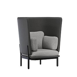 Stato Диван одноместный с высокой спинкой STA-01 Сан 08/Сан 13/Металл Черный 1070*900*1200 - Фото предпросмотра