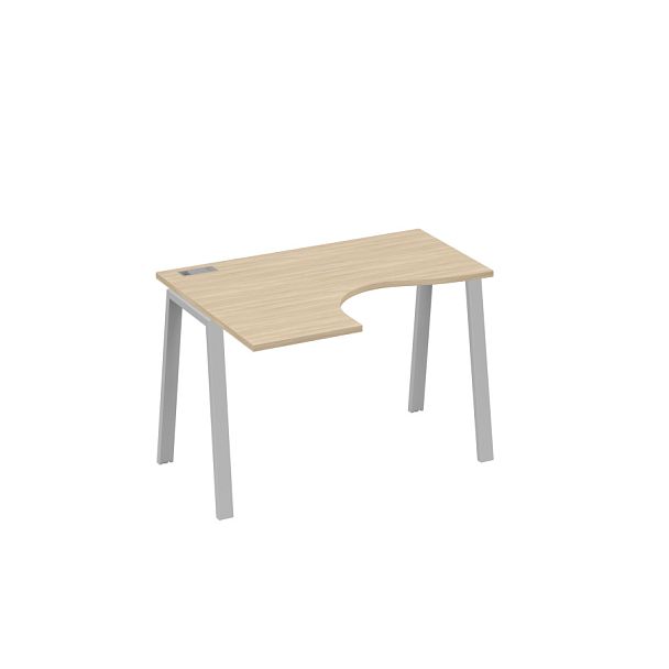 Стол эргономичный левый "Классика" на металлокаркасе TRE A4 А4 Б3 031 БП дуб скандинавский / металлокаркас серый - Вид 1