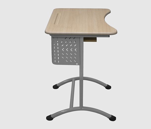 Стол ученический Мега 1М (Н), одноместный, нерегулируемый, с перфорированным экраном, гр.7 - Вид 7